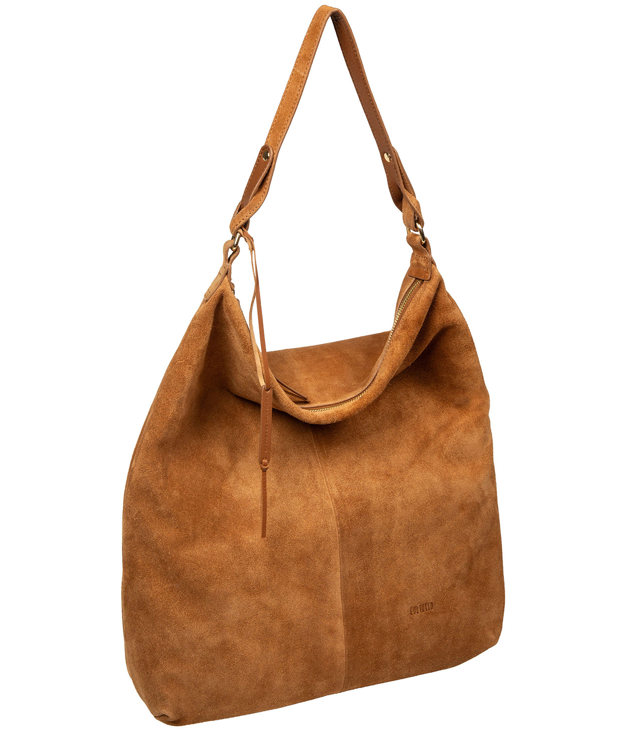 'Harmony' Tan Suede Leather Tote Bag