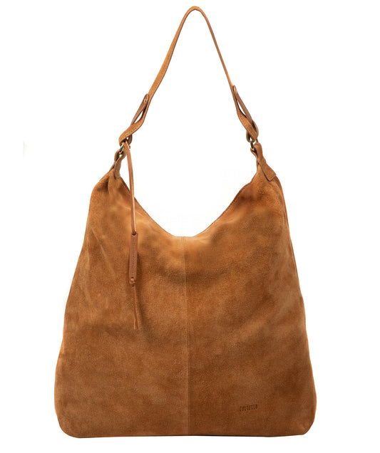 'Harmony' Tan Suede Leather Tote Bag