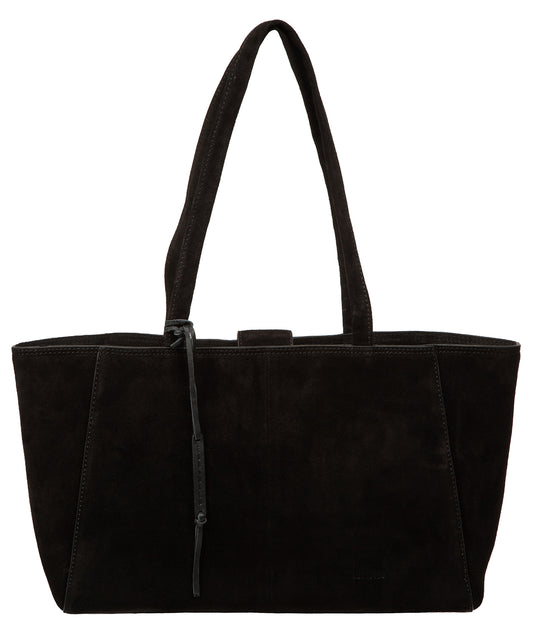 'Matilde' Black Suede Handbag