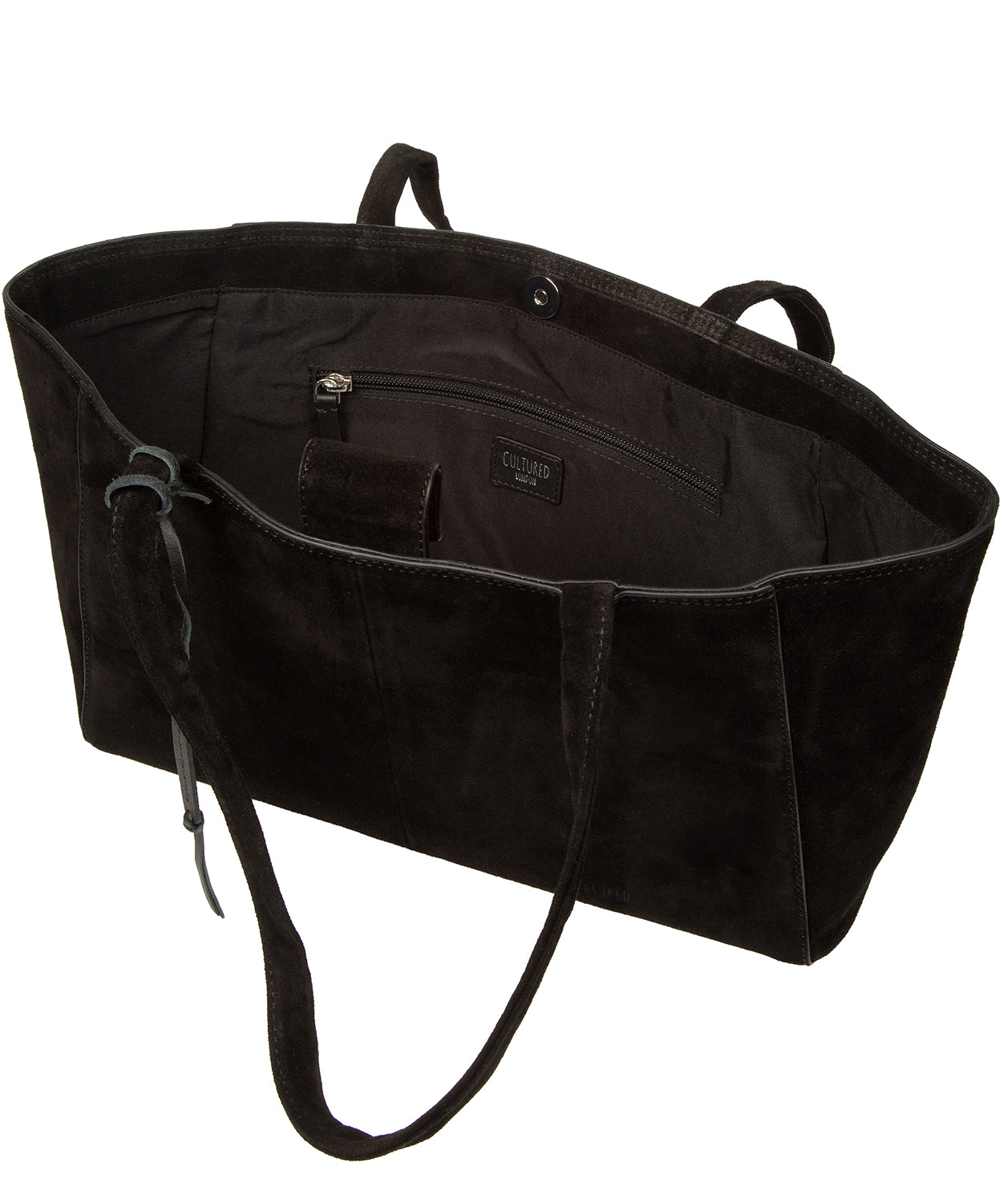 'Matilde' Black Suede Handbag