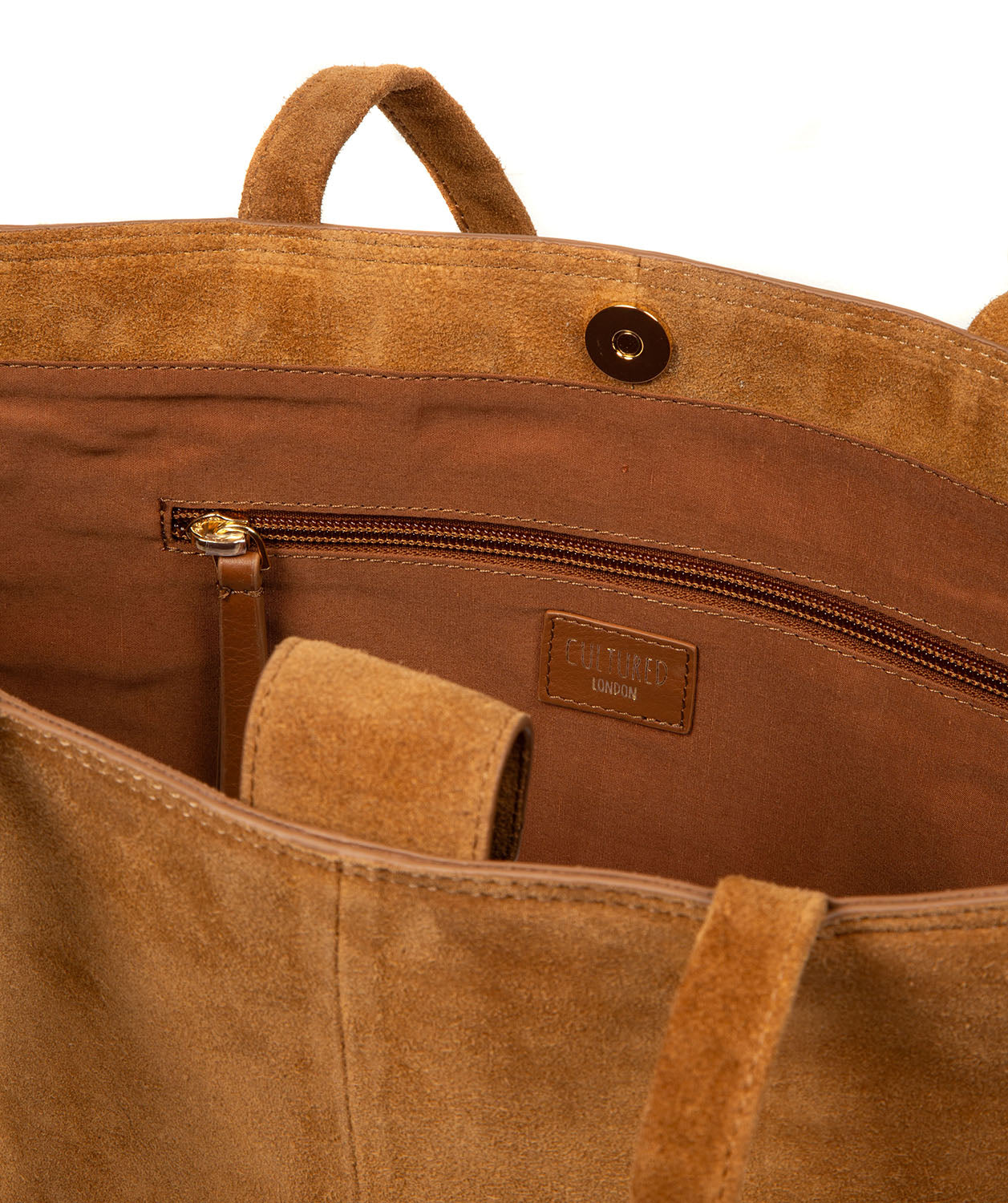 'Matilde' Tan Suede Handbag