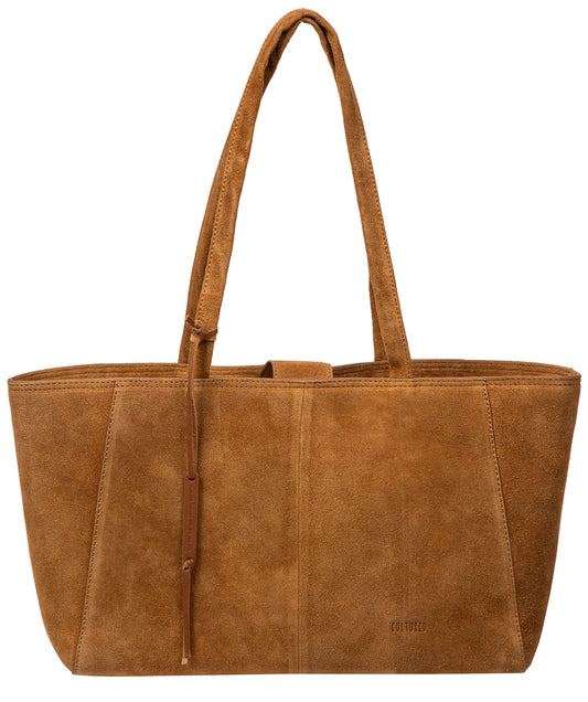 'Matilde' Tan Suede Handbag