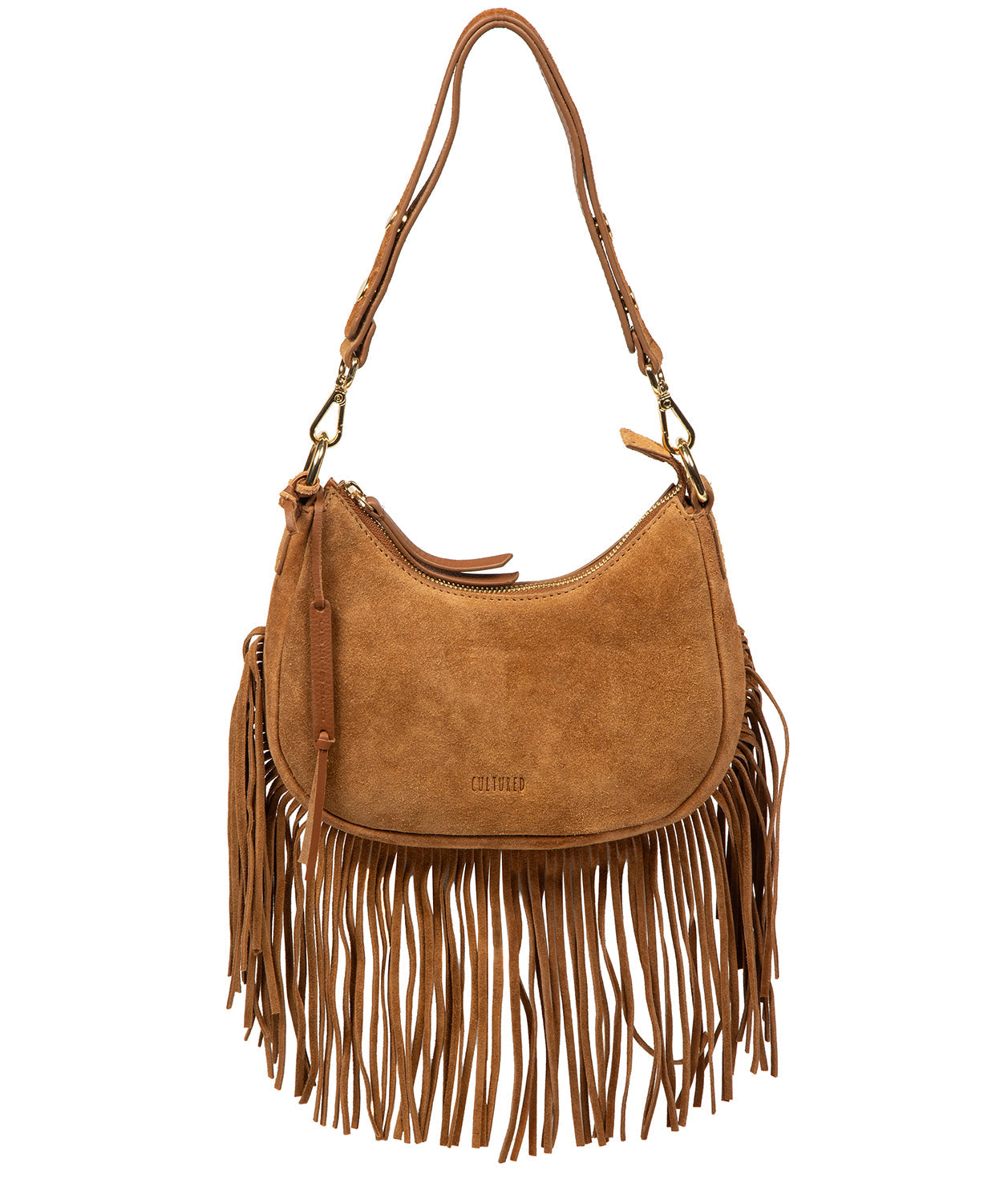 'Alondra' Tan Suede Evening and Clutch Bag