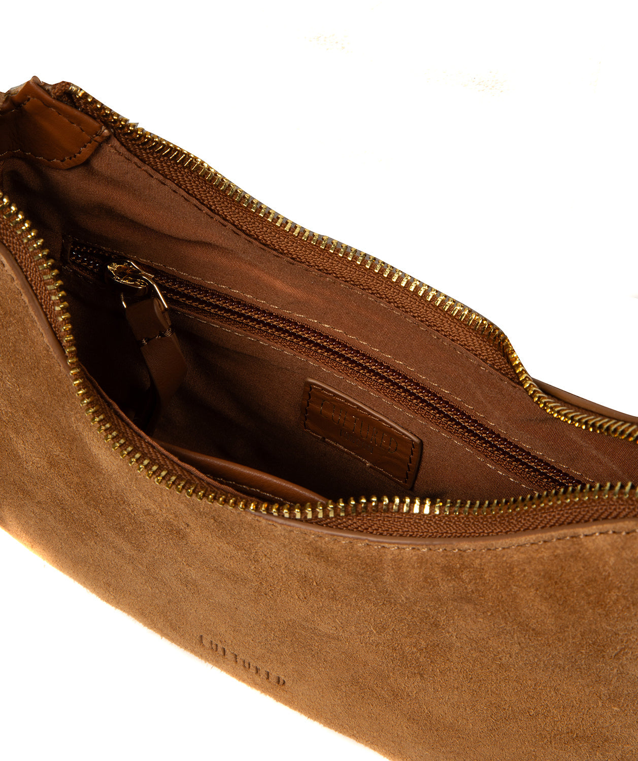 'Alondra' Tan Suede Evening and Clutch Bag