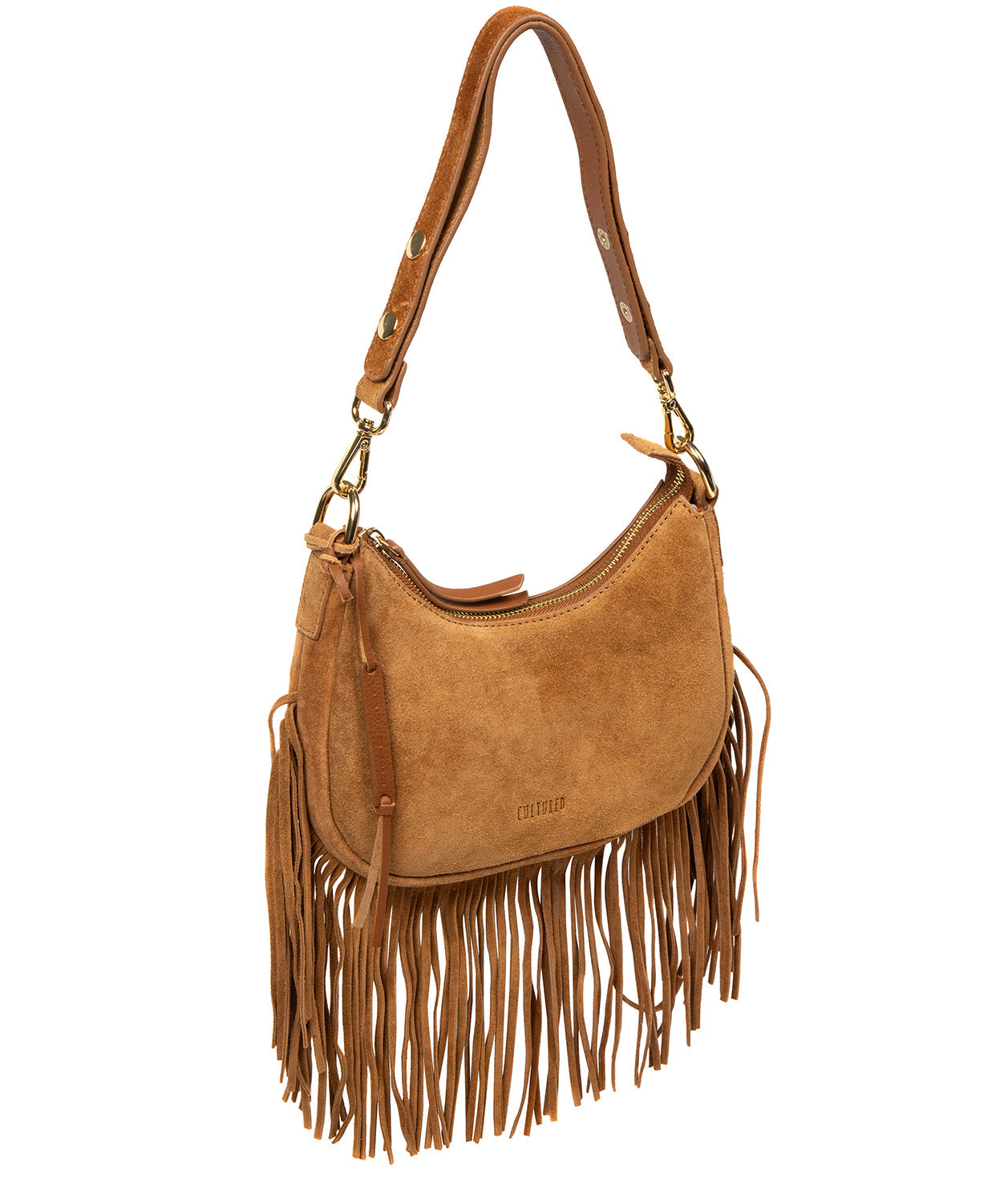 'Alondra' Tan Suede Evening and Clutch Bag