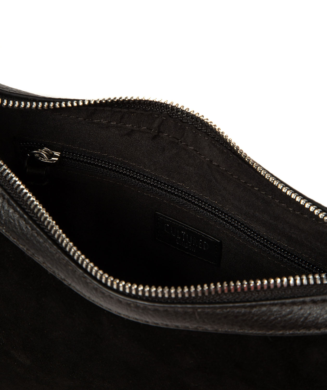 'Ciara' Black Suede & Leather Grab Bag