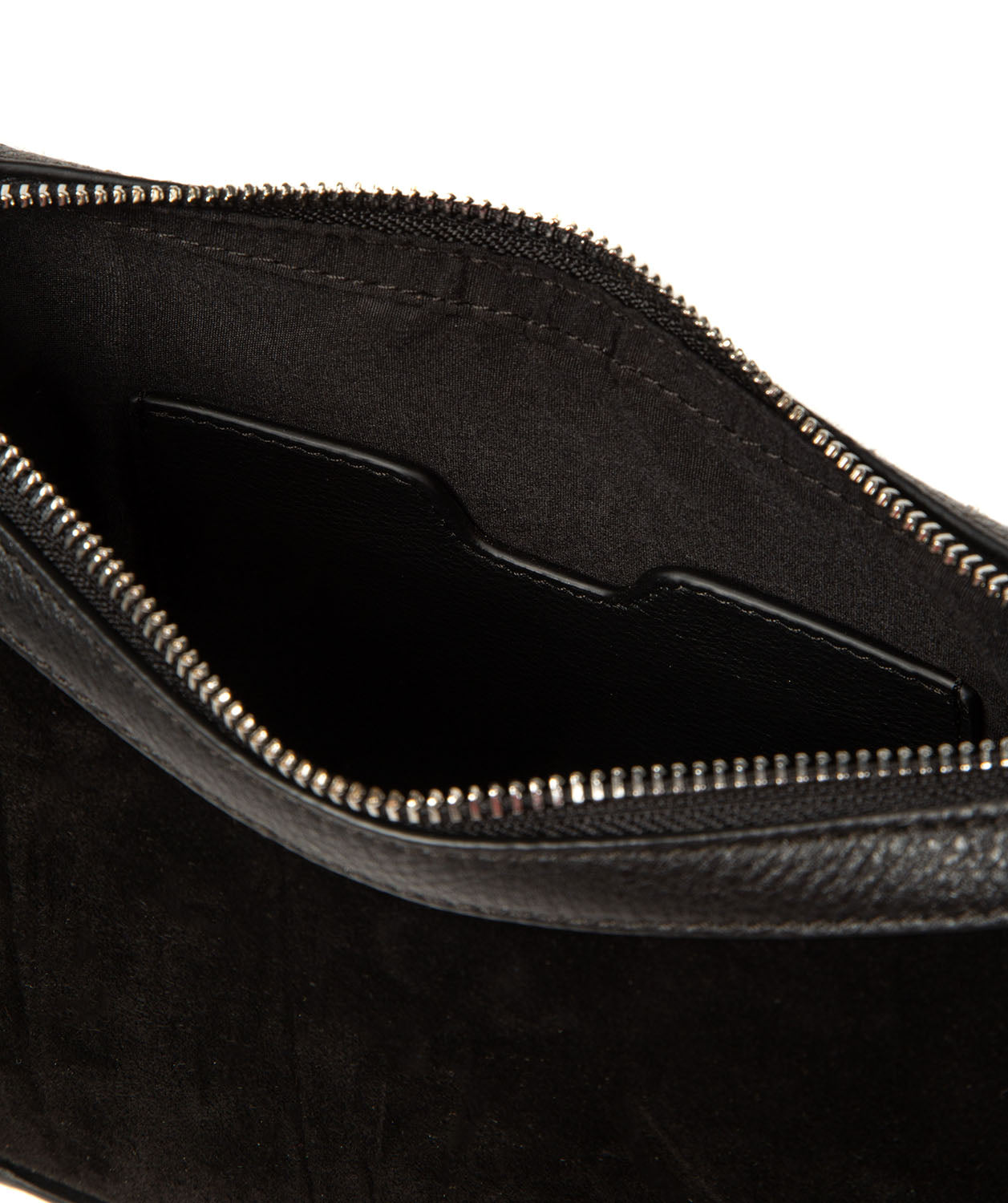 'Ciara' Black Suede & Leather Grab Bag