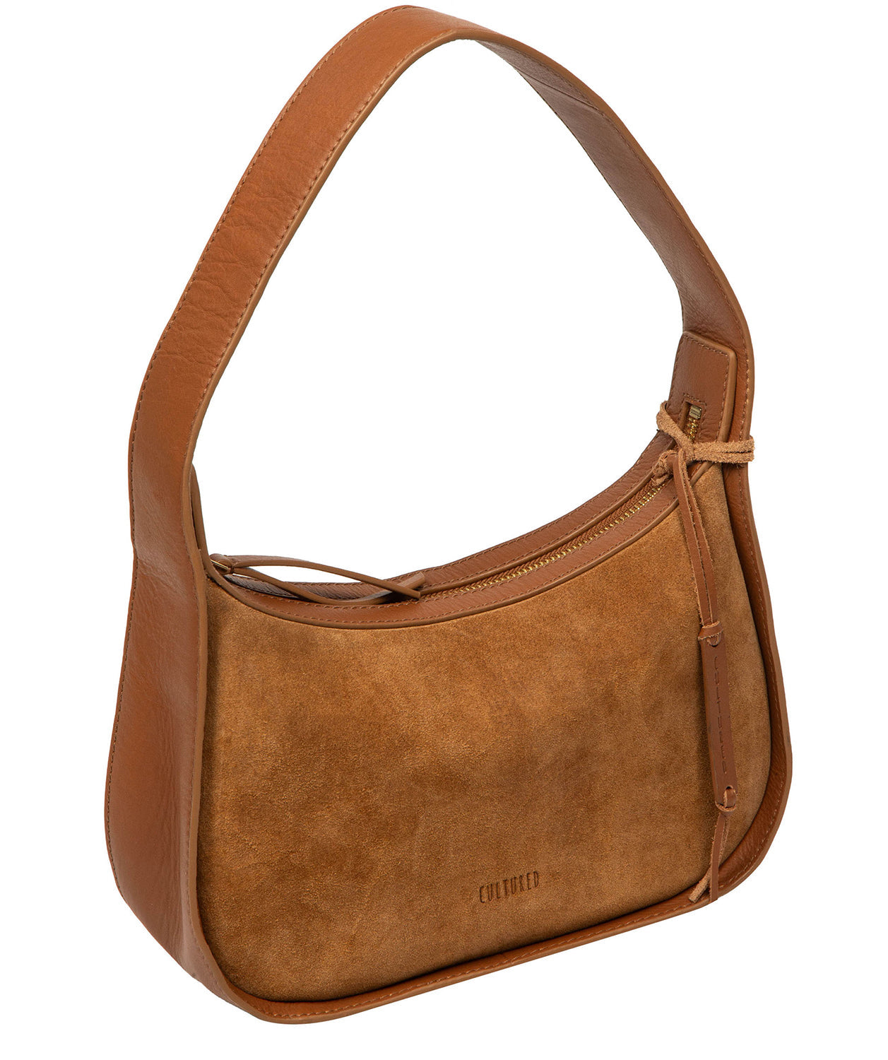 'Ciara' Tan Suede & Leather Grab Bag