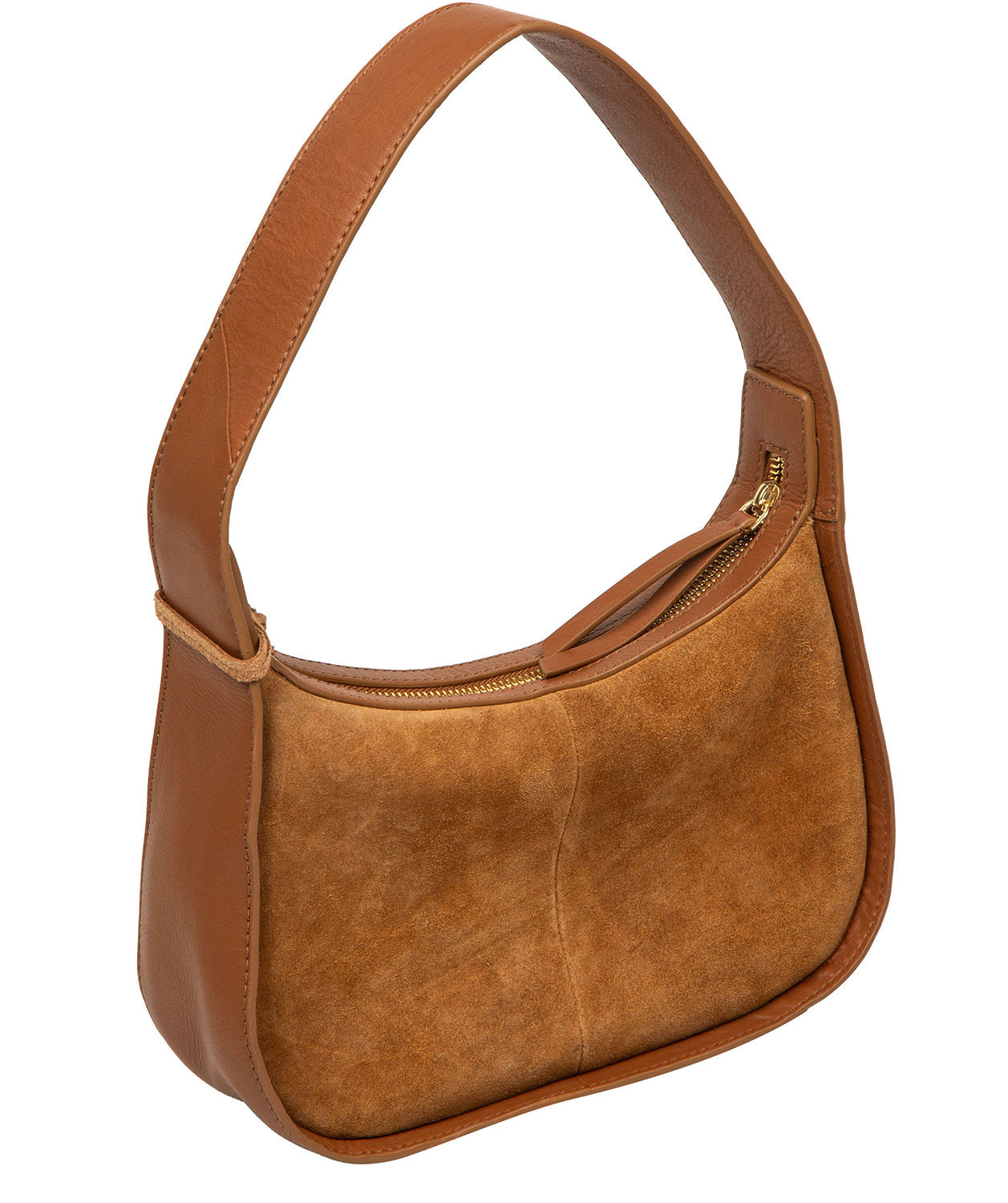 'Ciara' Tan Suede & Leather Grab Bag