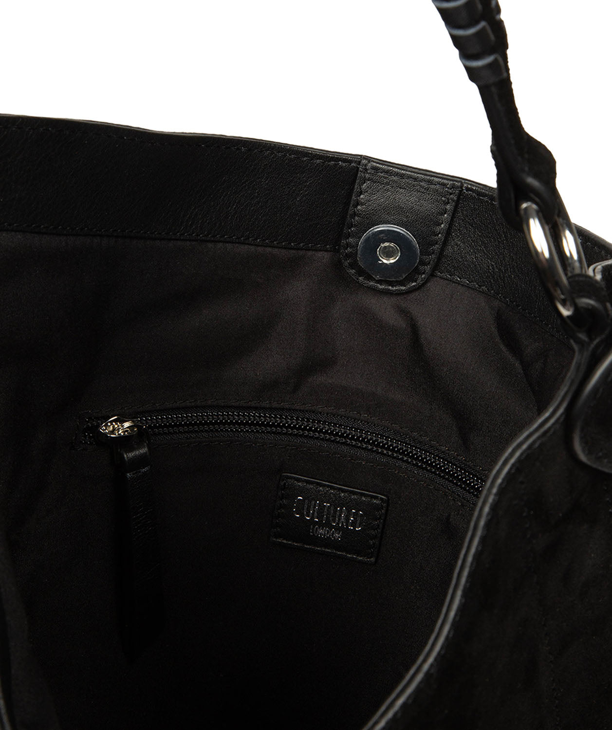 'Bonnie' Black Suede & Leather Shoulder Bag