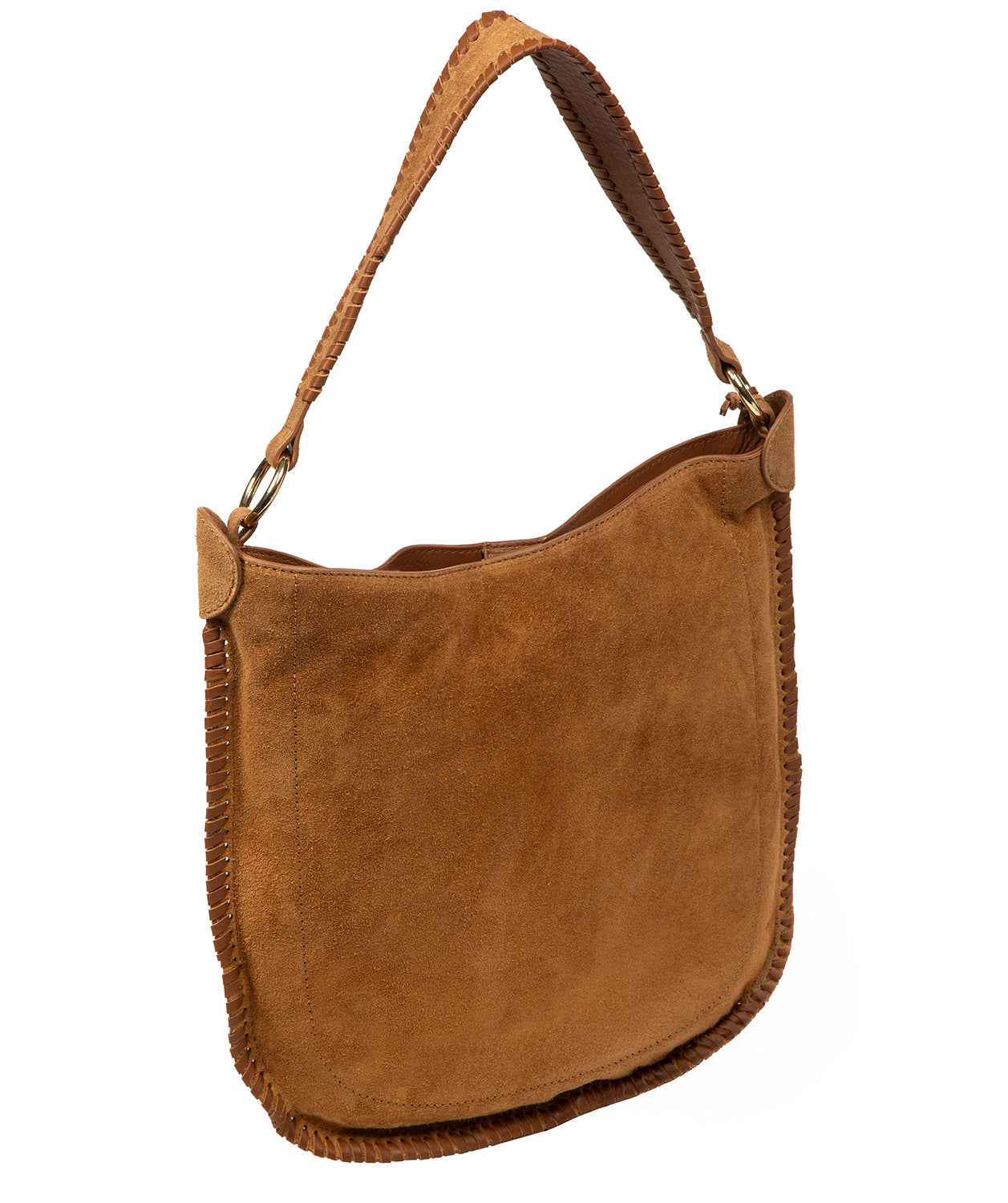 'Bonnie' Tan Suede & Leather Shoulder Bag