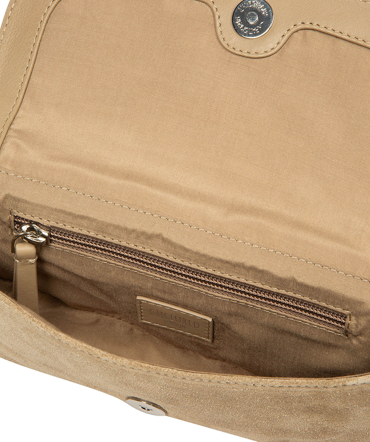 'Ashe' Beige Suede Mini Cross Body Bag