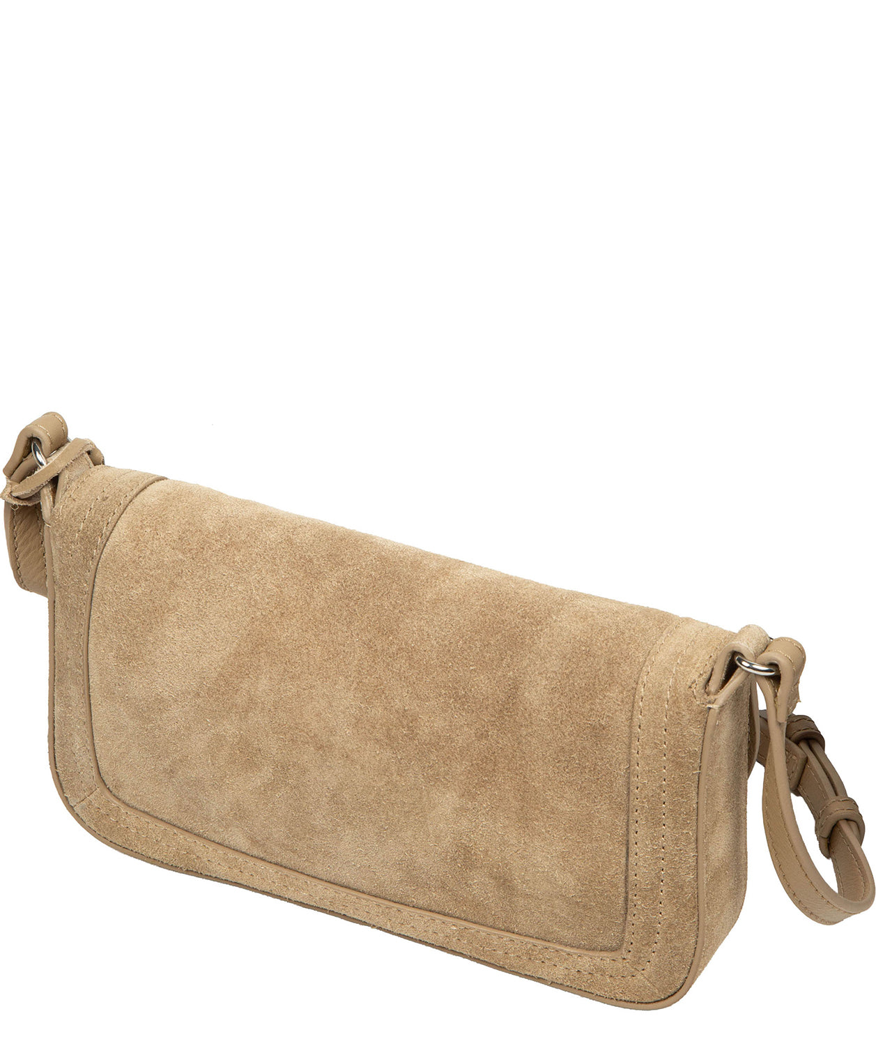 'Ashe' Beige Suede Mini Cross Body Bag