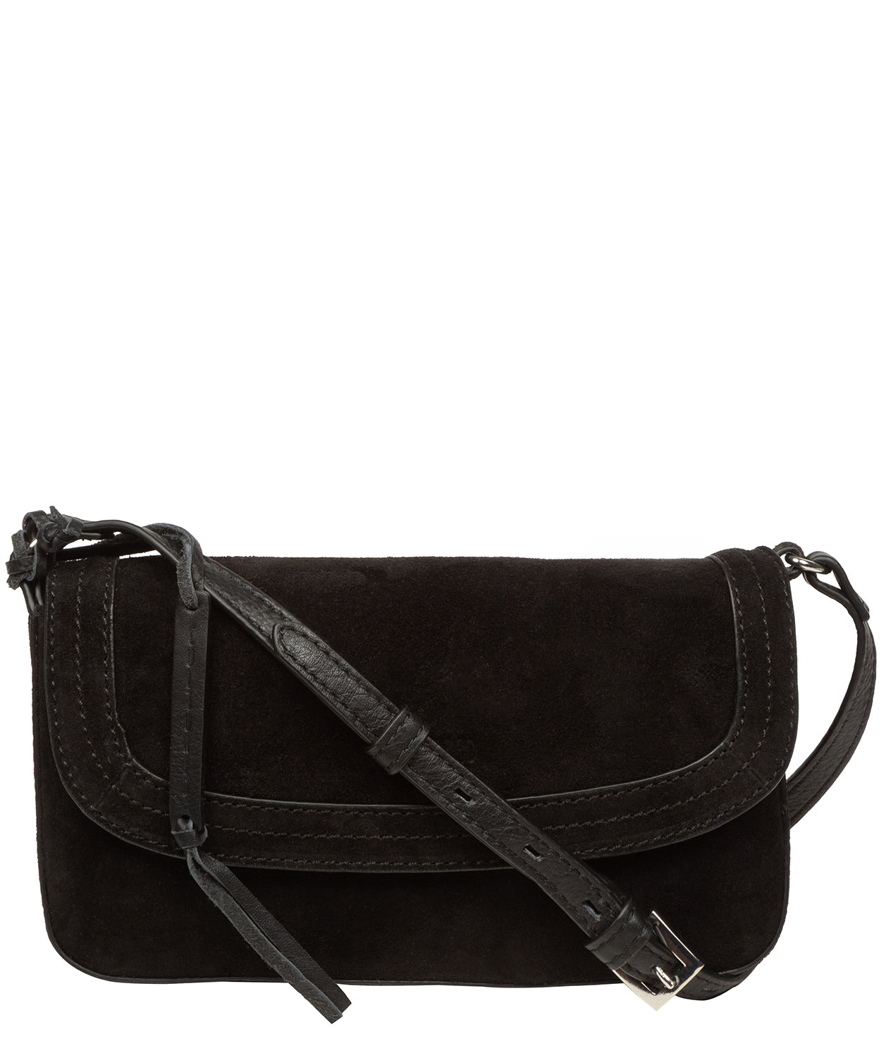 'Ashe' Black Suede Mini Cross Body Bag