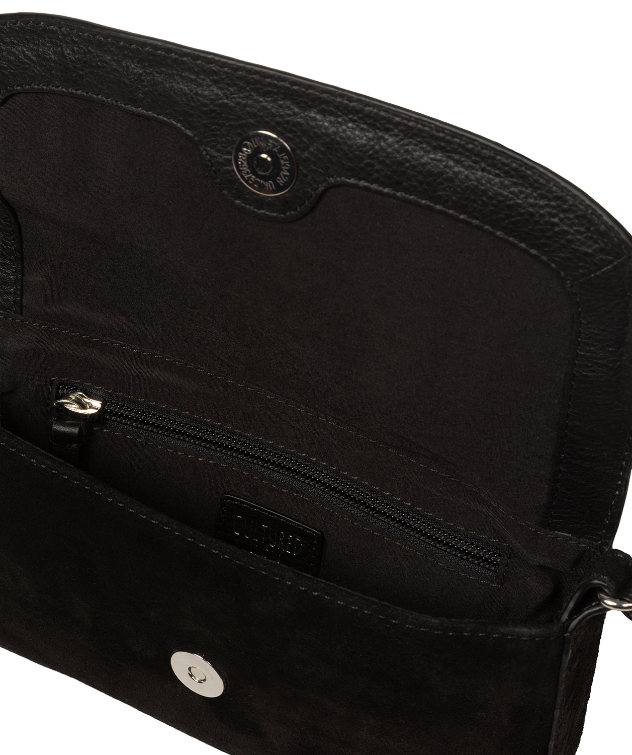 'Ashe' Black Suede Mini Cross Body Bag