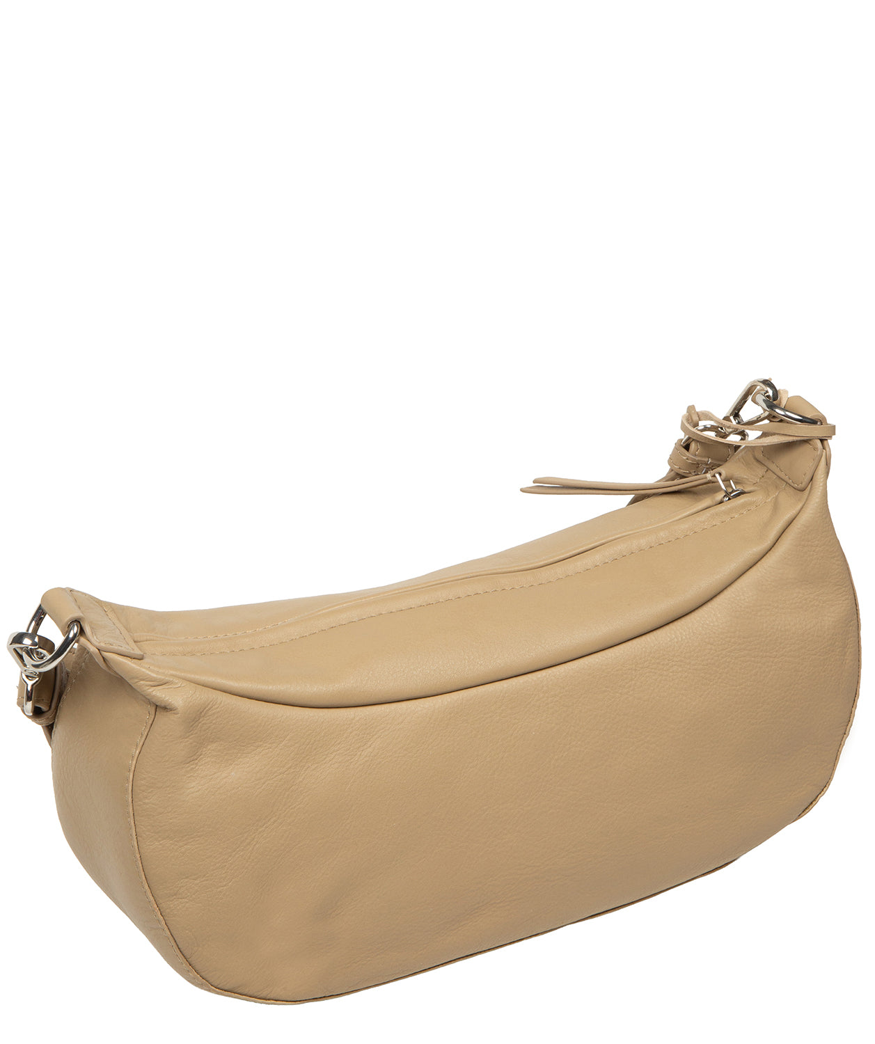 'Nuala' Beige Leather Cross Body Bag