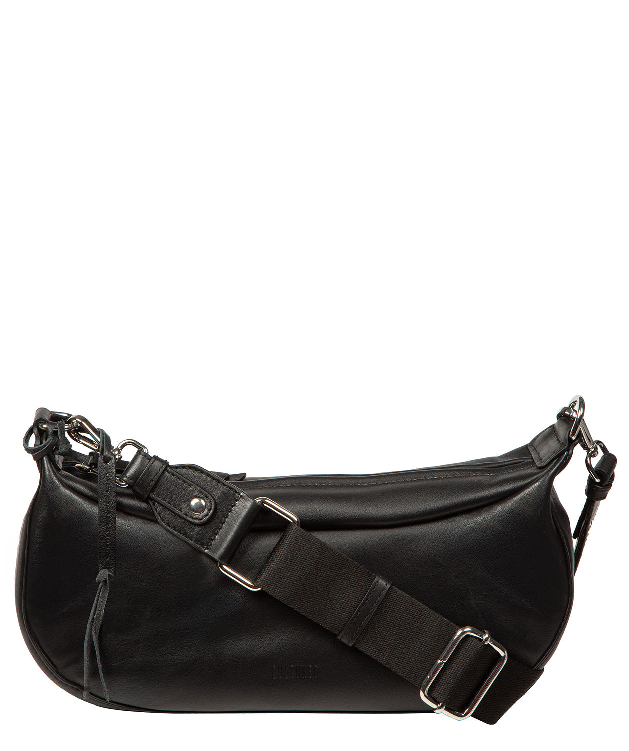 'Nuala' Black Leather Cross Body Bag