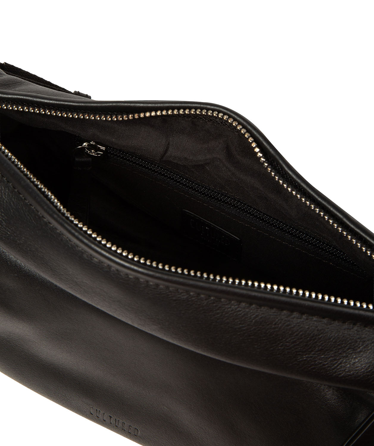 'Nuala' Black Leather Cross Body Bag