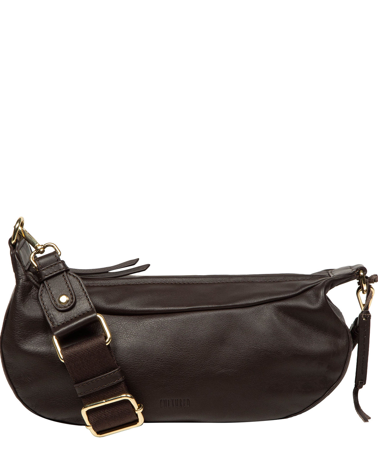 'Nuala' Cocoa Leather Cross Body Bag