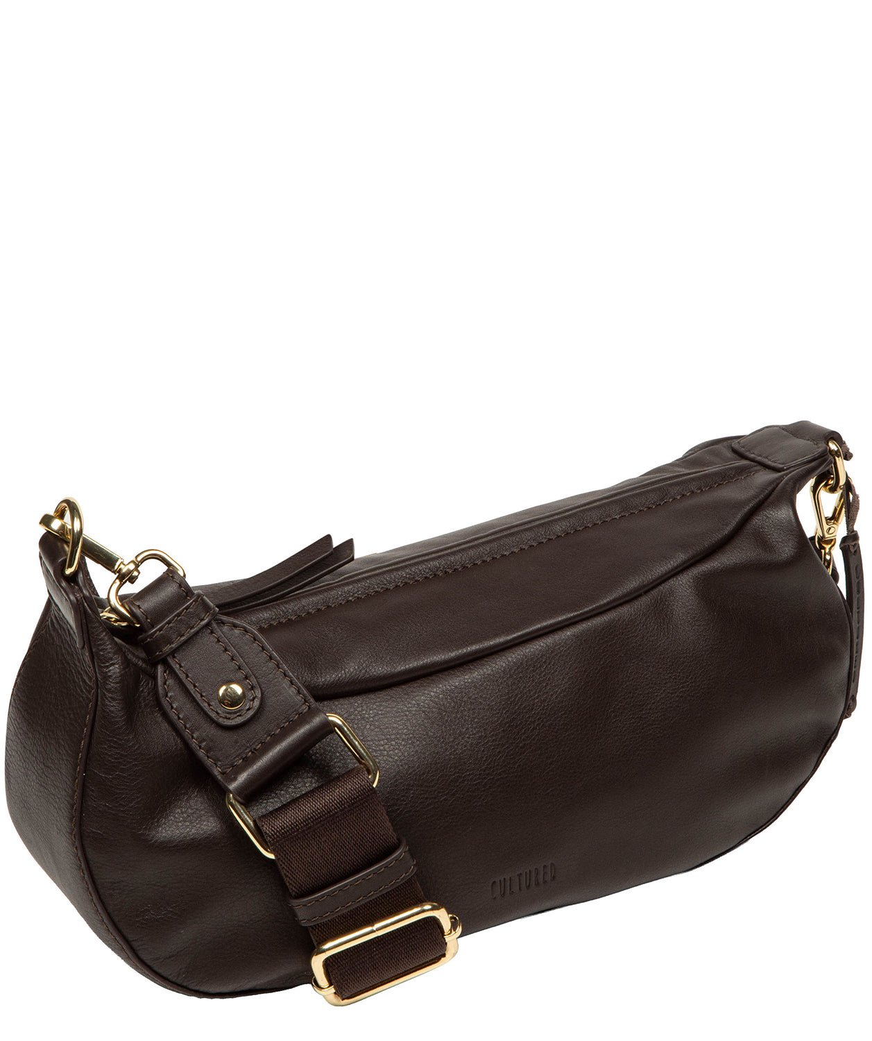 'Nuala' Cocoa Leather Cross Body Bag