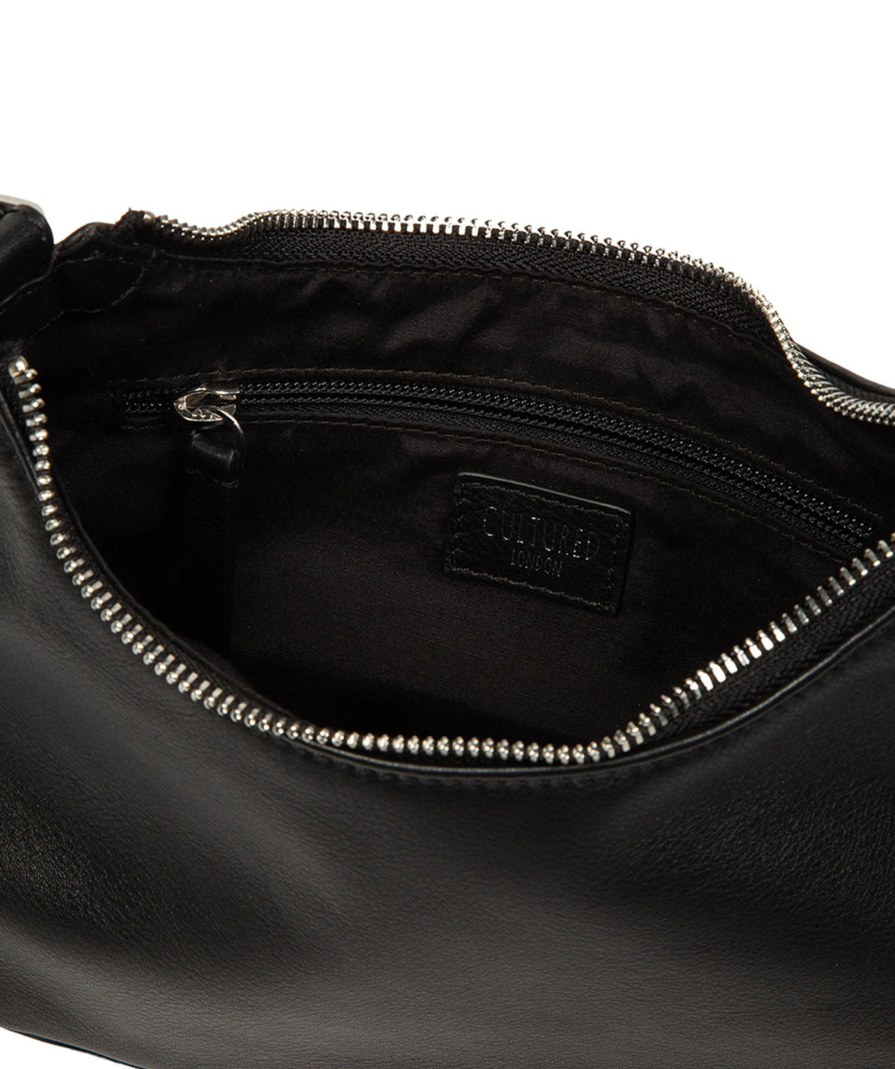 'Amaya' Black Leather Grab Bag