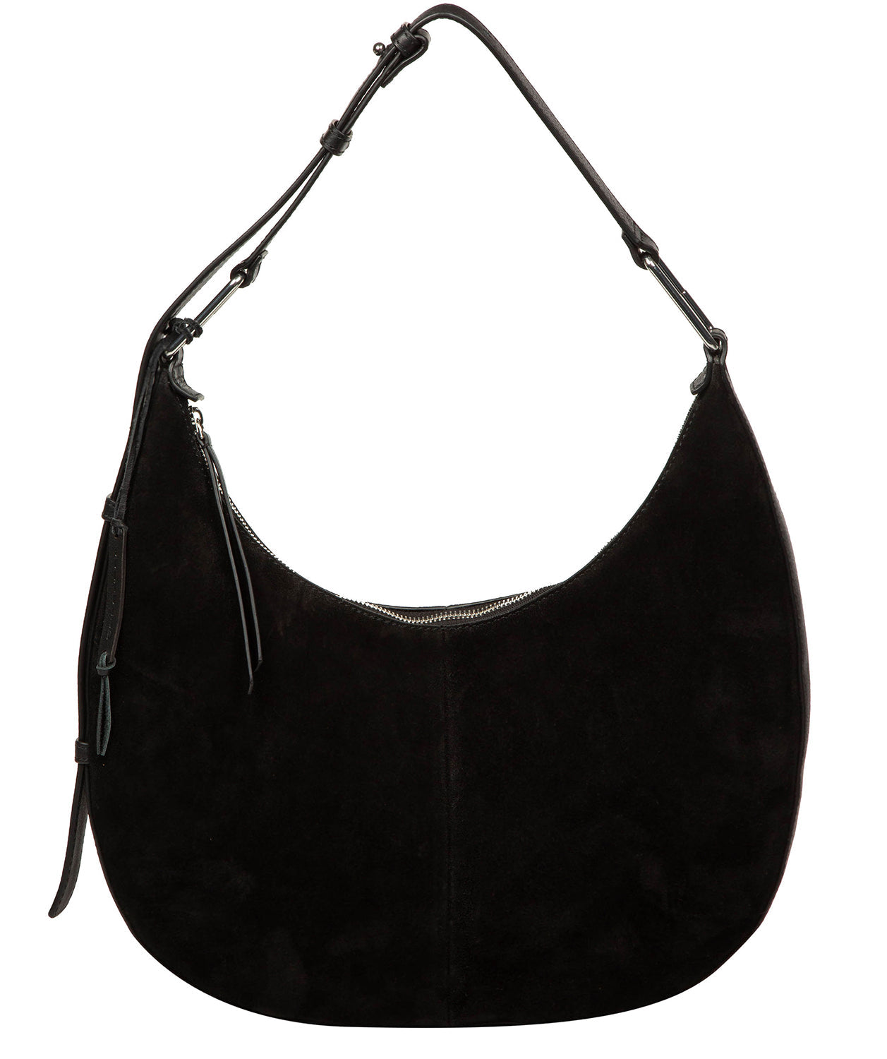 'Kacey' Black Suede & Leather Shoulder Bag