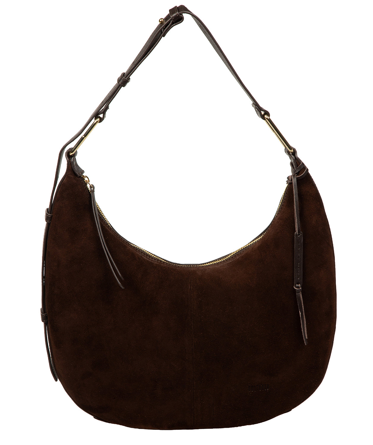 'Kacey' Cocoa Suede & Leather Shoulder Bag