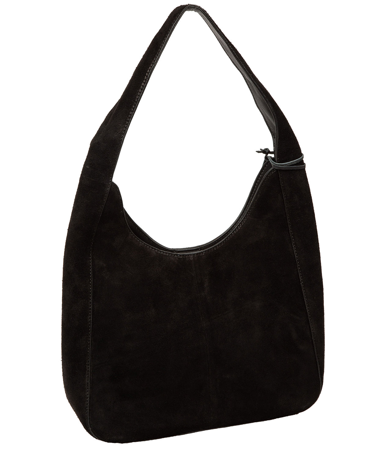 'Eloise' Black Suede & Leather Handbag