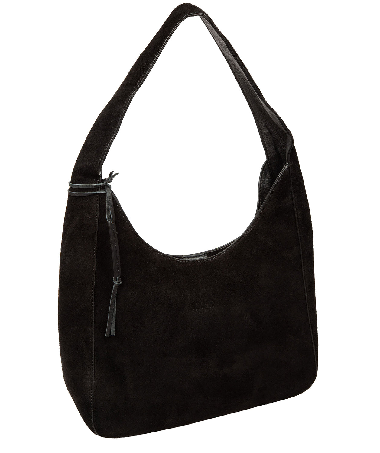 'Eloise' Black Suede & Leather Handbag