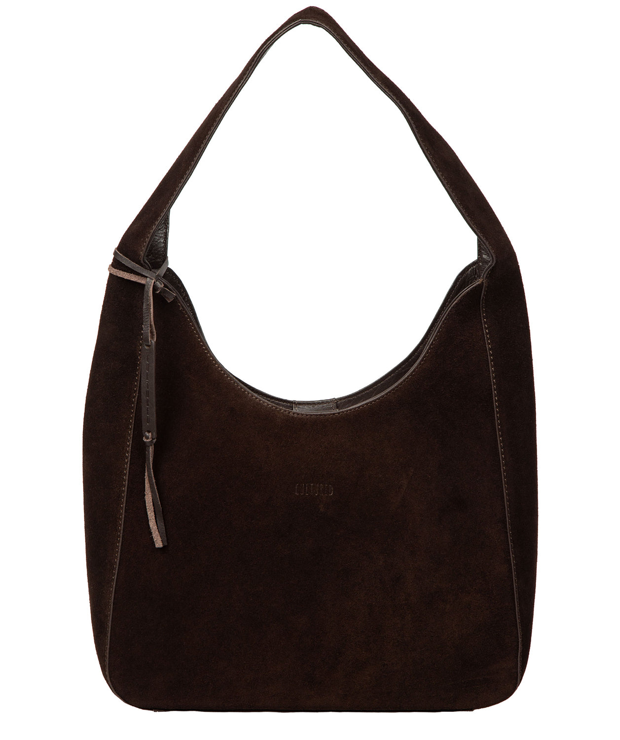 'Eloise' Cocoa Suede & Leather Handbag