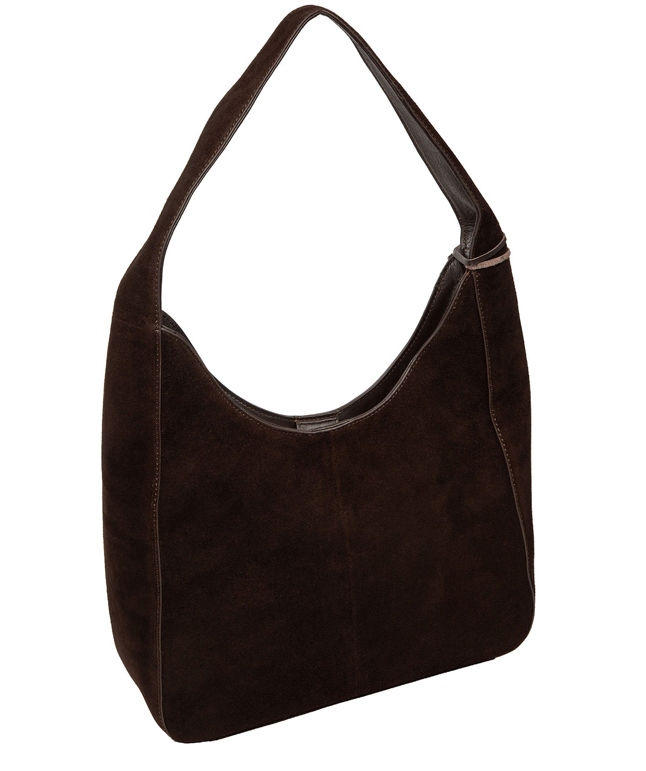'Eloise' Cocoa Suede & Leather Handbag