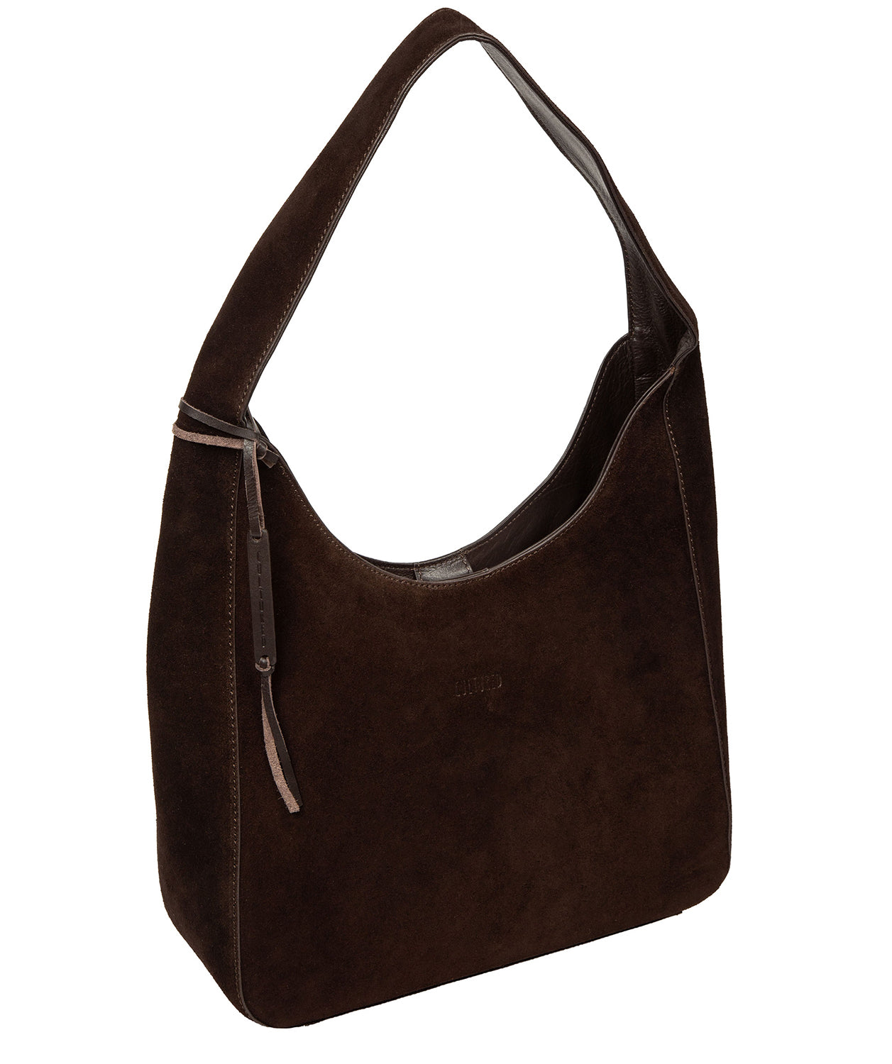 'Eloise' Cocoa Suede & Leather Handbag