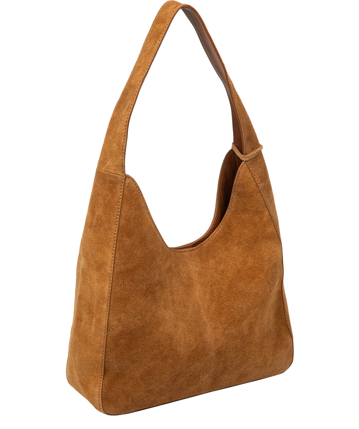 'Eloise' Tan Suede & Leather Handbag
