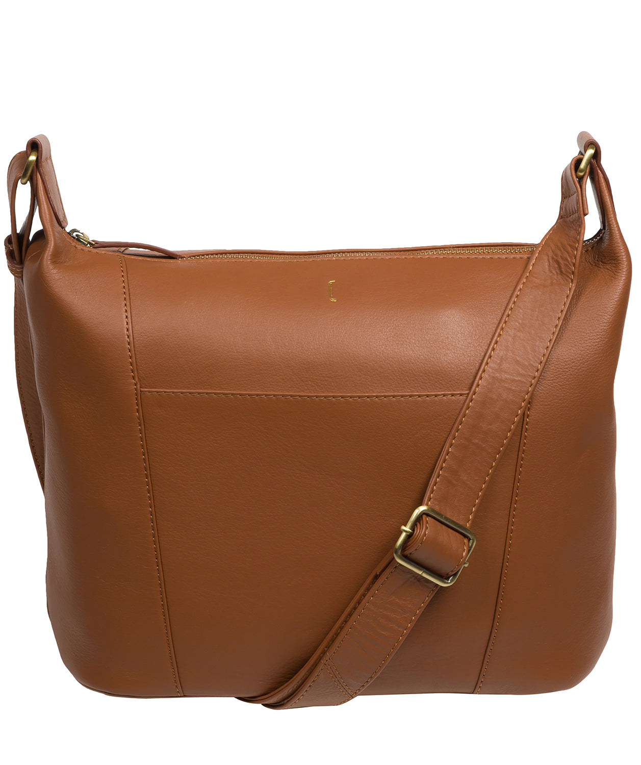 Cultured London Talisha tan Nappa leather shoulder bag front view