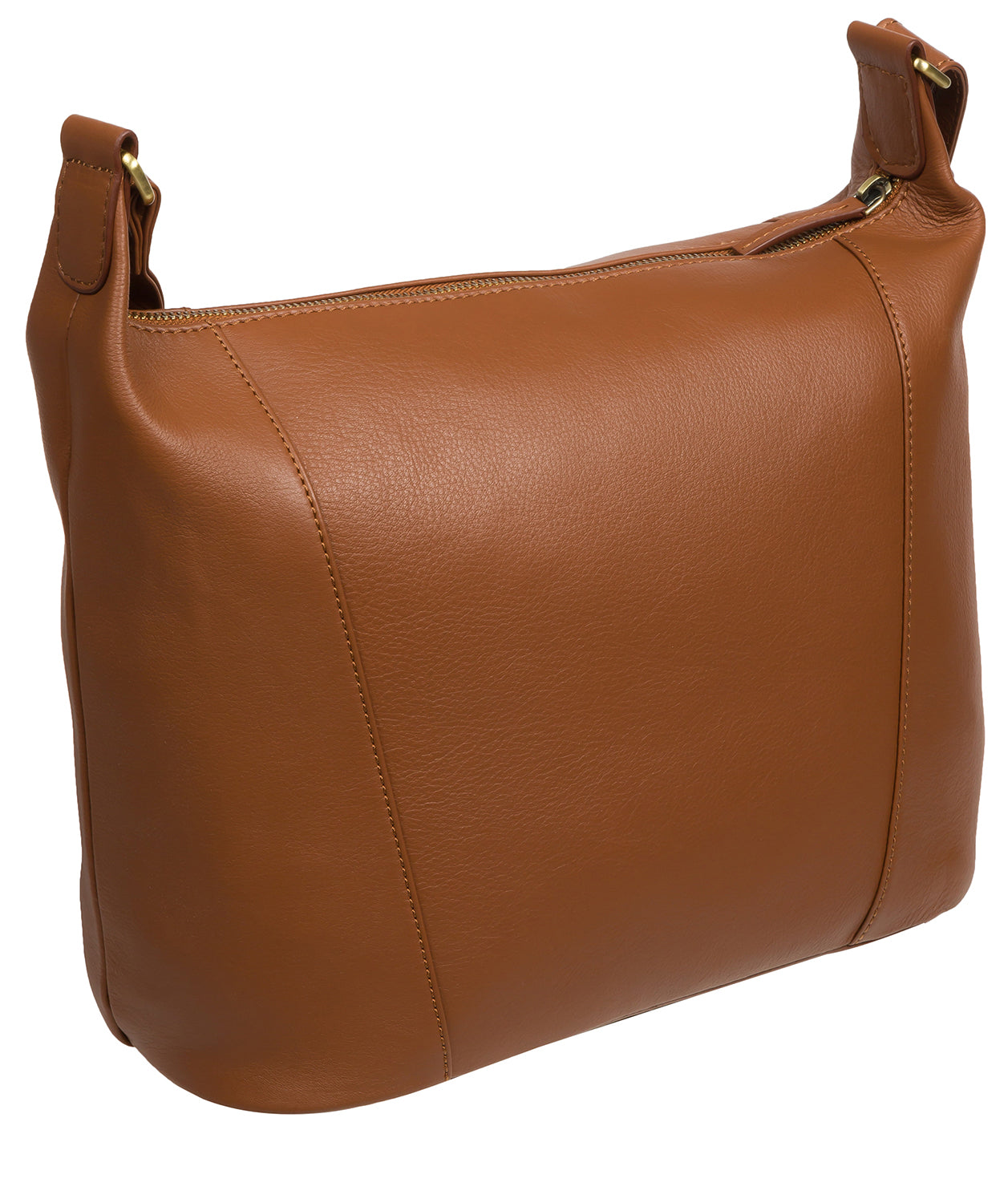 Interior pocket and zip detail of Talisha leather bag