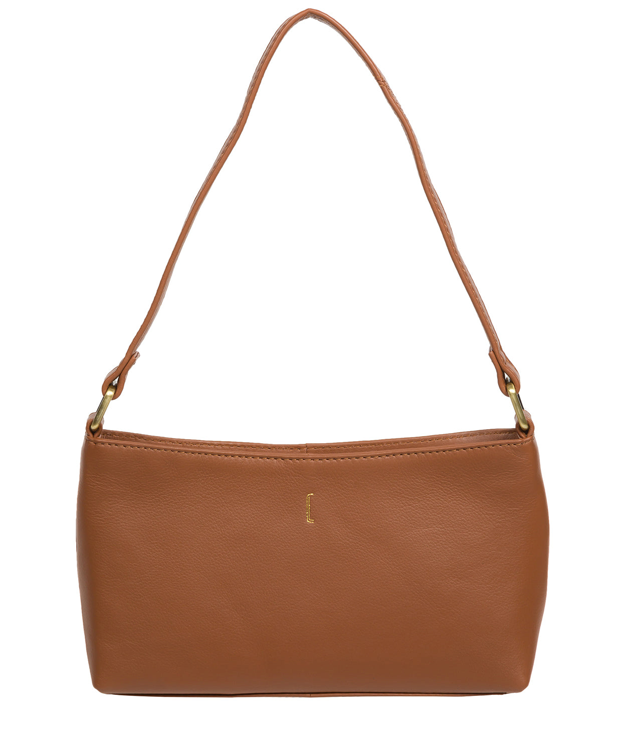 Cultured London Lucinda tan Nappa leather grab bag front view
