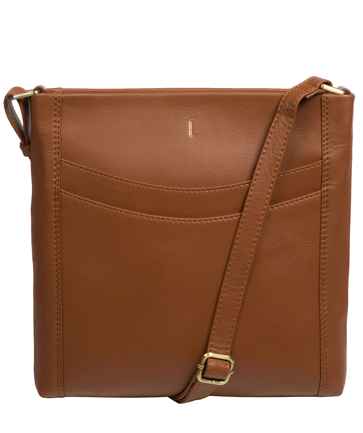 Cultured London Lalisa tan Nappa leather crossbody bag front view