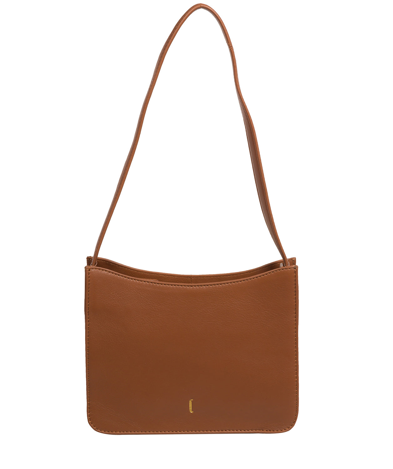 Cultured London Ava tan Nappa leather shoulder bag front view