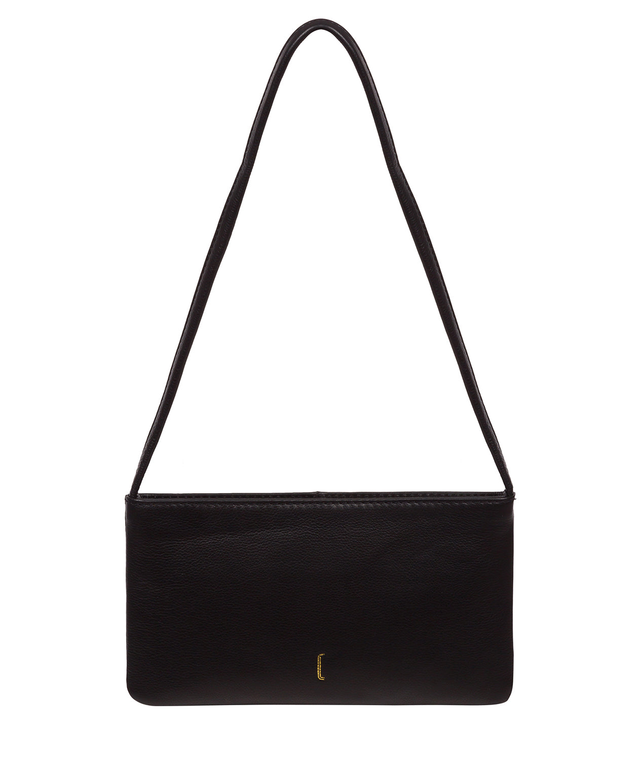 Cultured London Mimi black Nappa leather evening phone bag front view