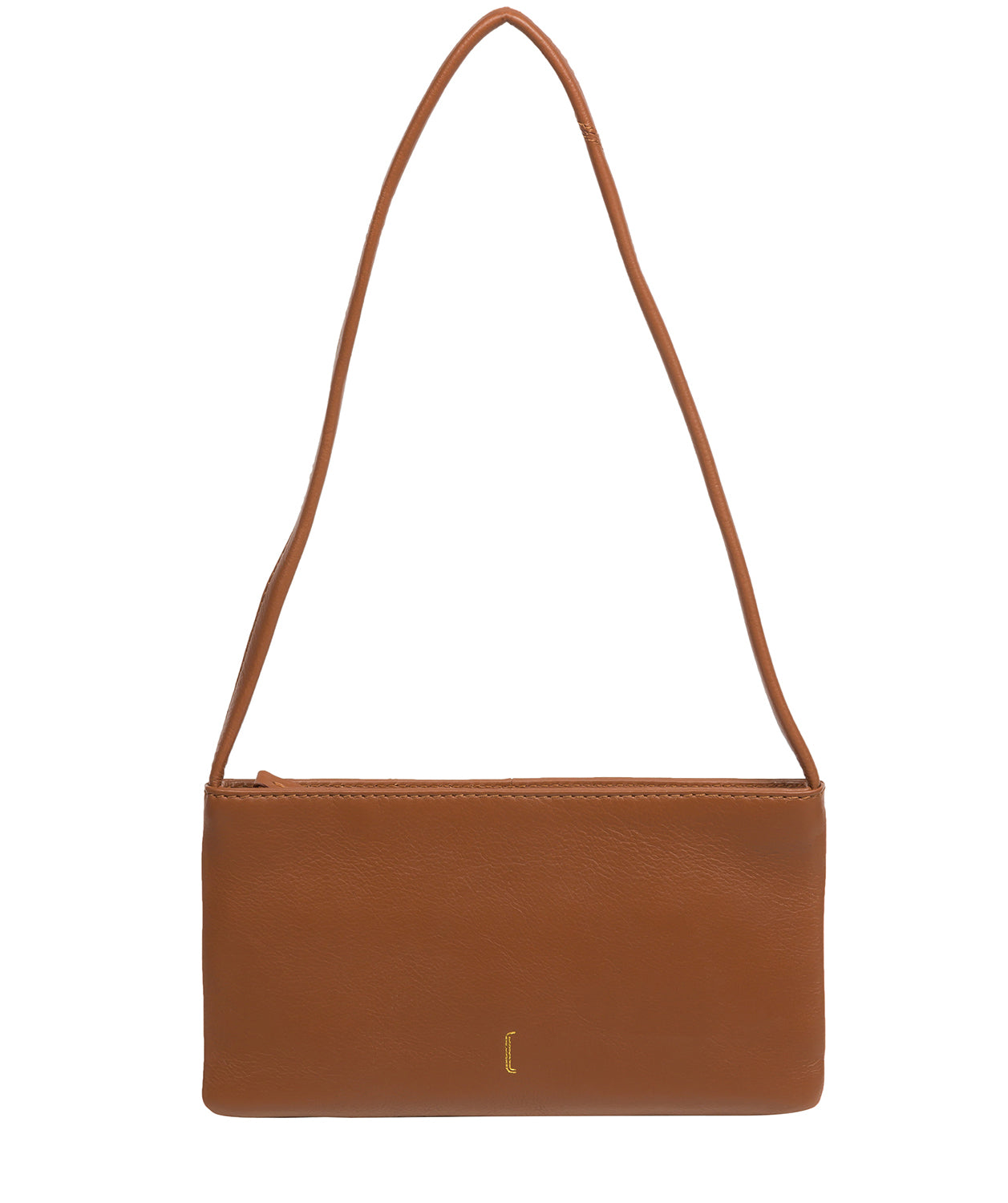 Cultured London Mimi tan Nappa leather evening phone bag front view