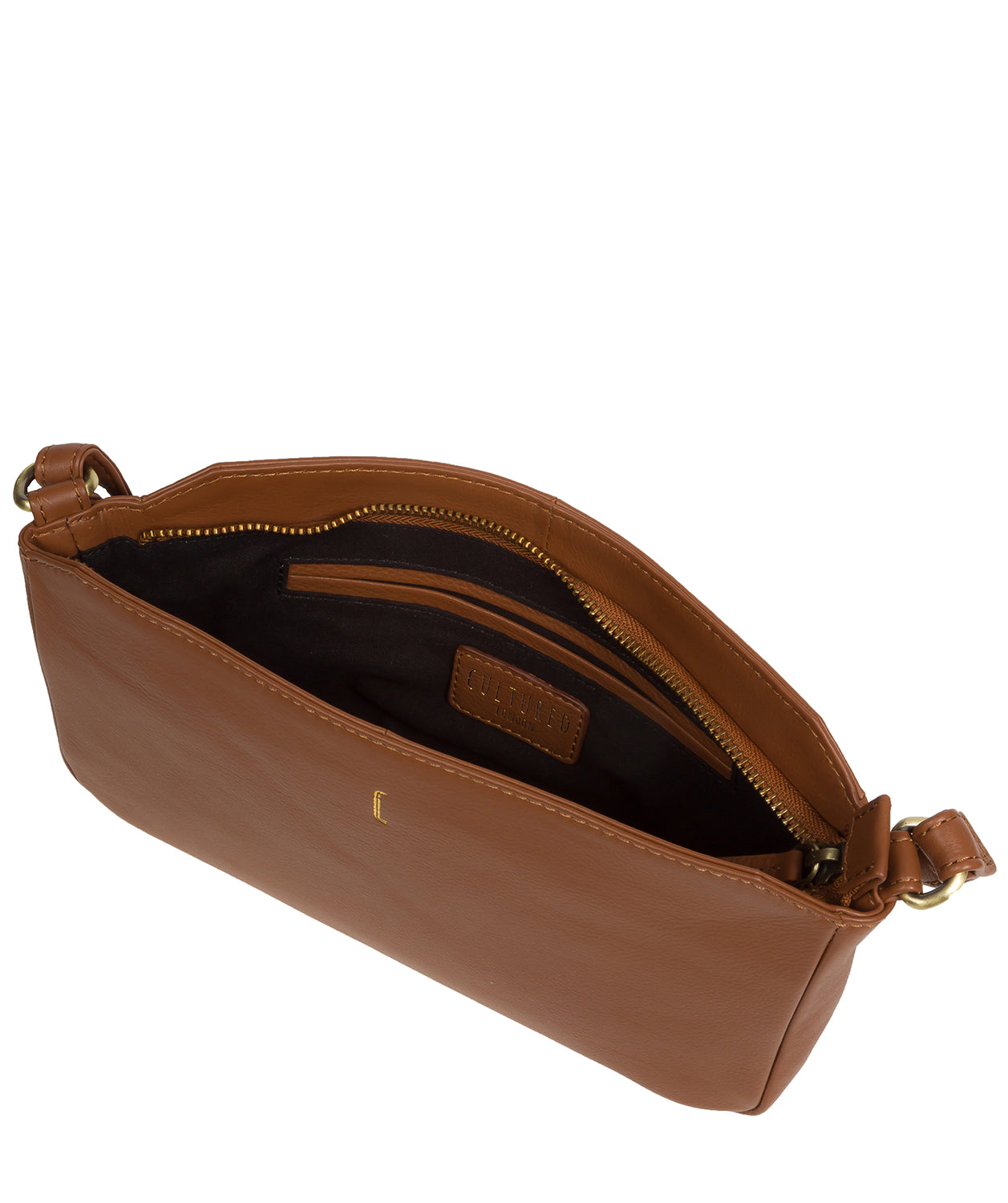 Tan Nappa leather texture and craftsmanship close-up