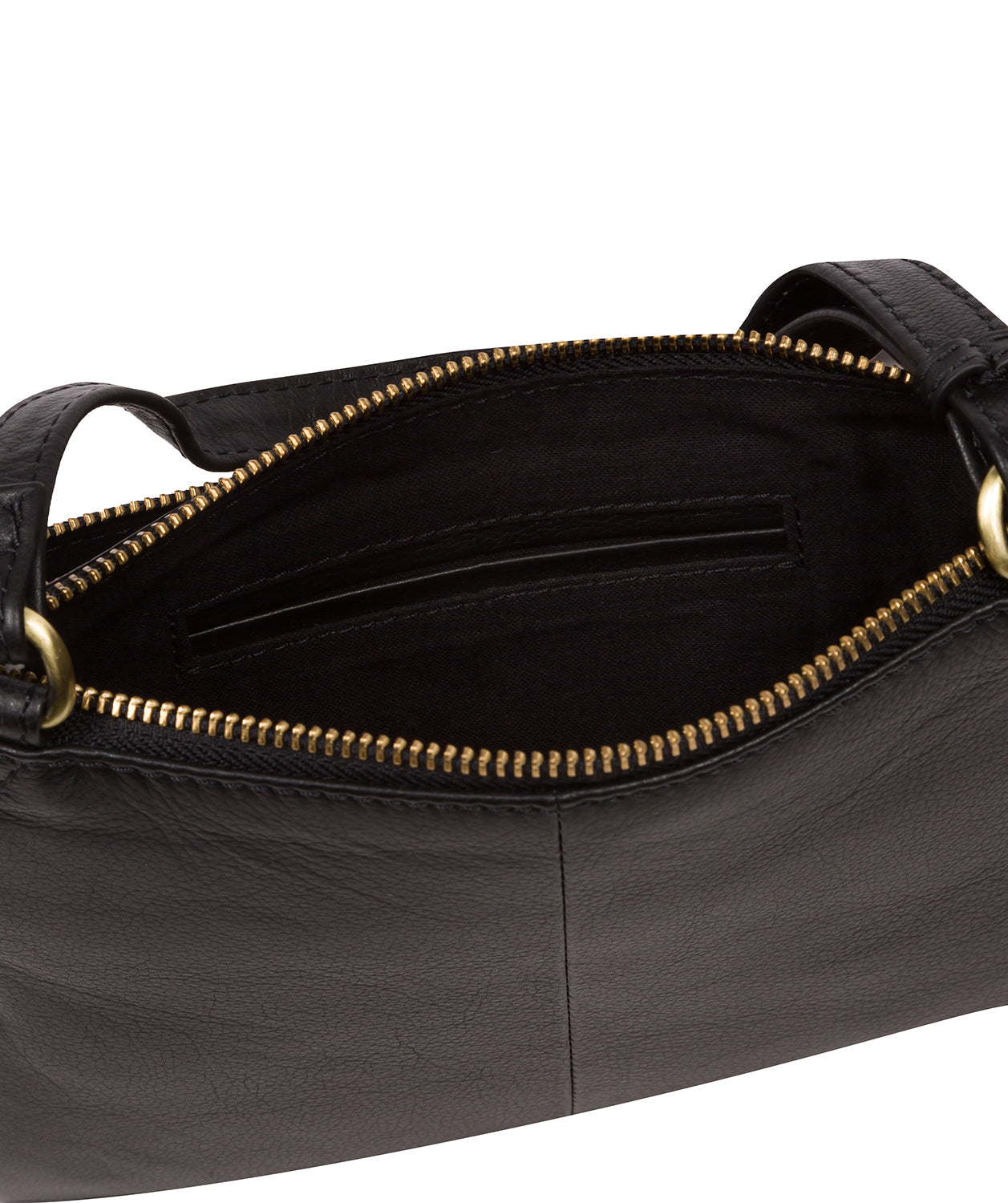 Demi crossbody bag back view with hardware