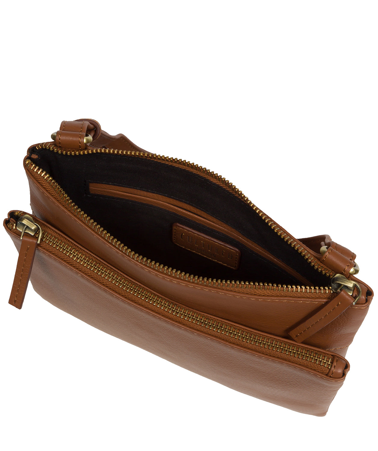 Demi bag worn crossbody on shoulder