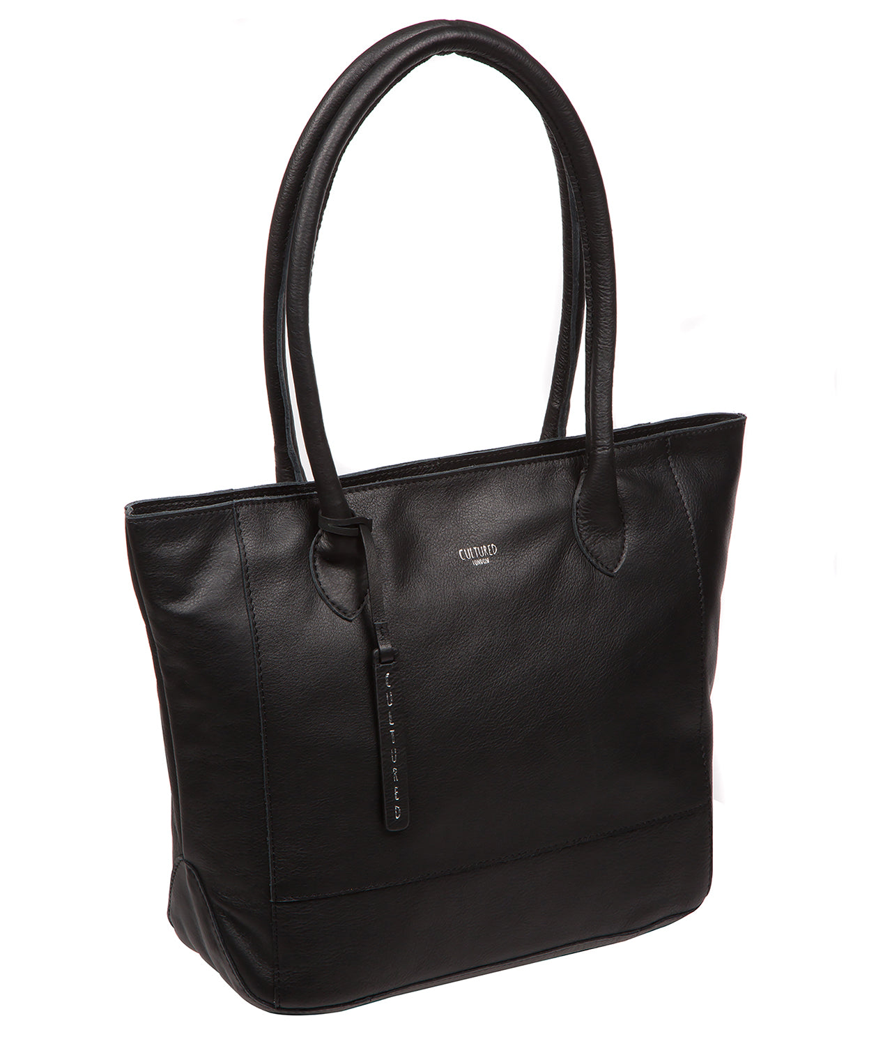 Sabine tote bag fully open showing lined interior
