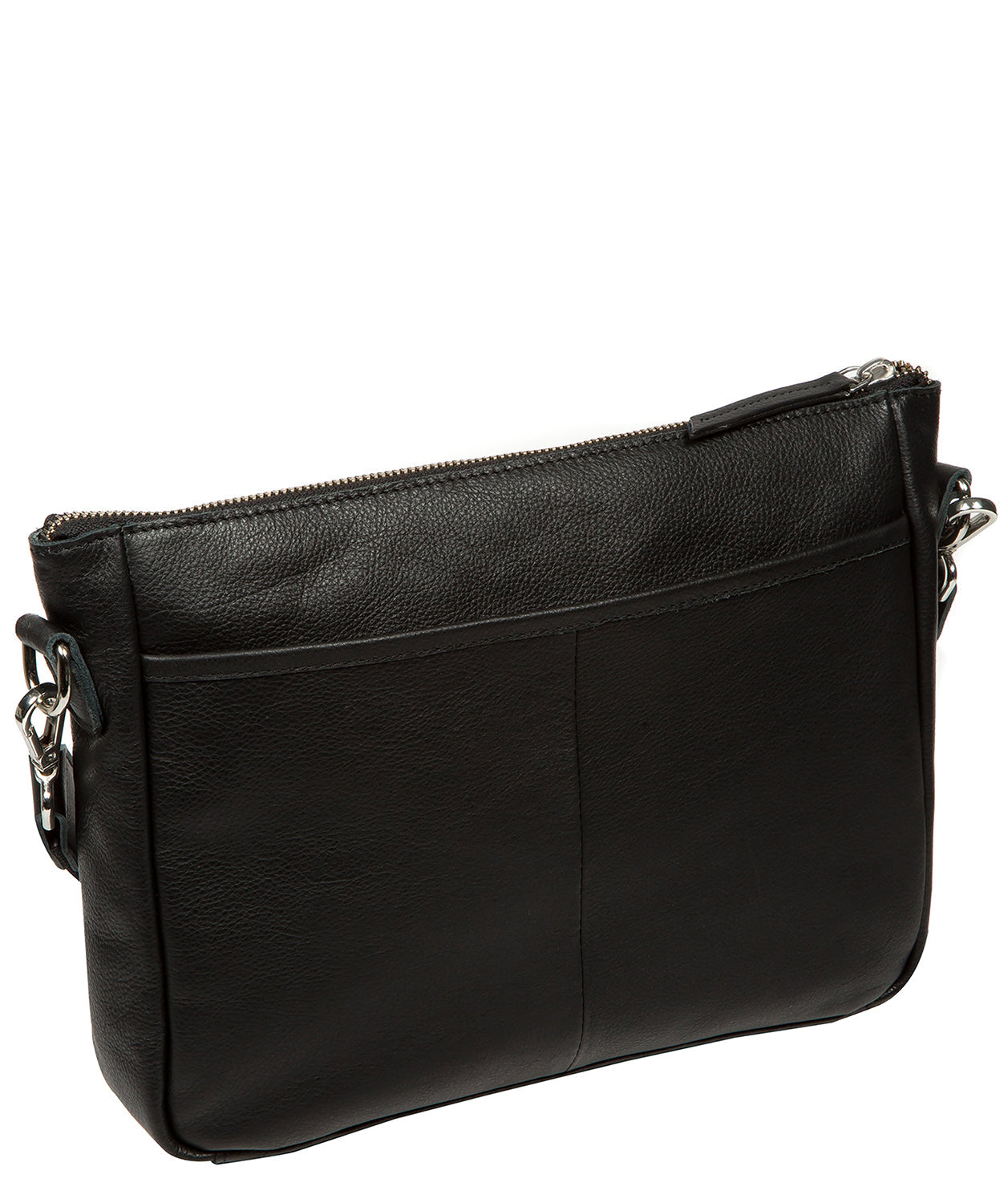 interior zip pocket and slip pocket organisation detail