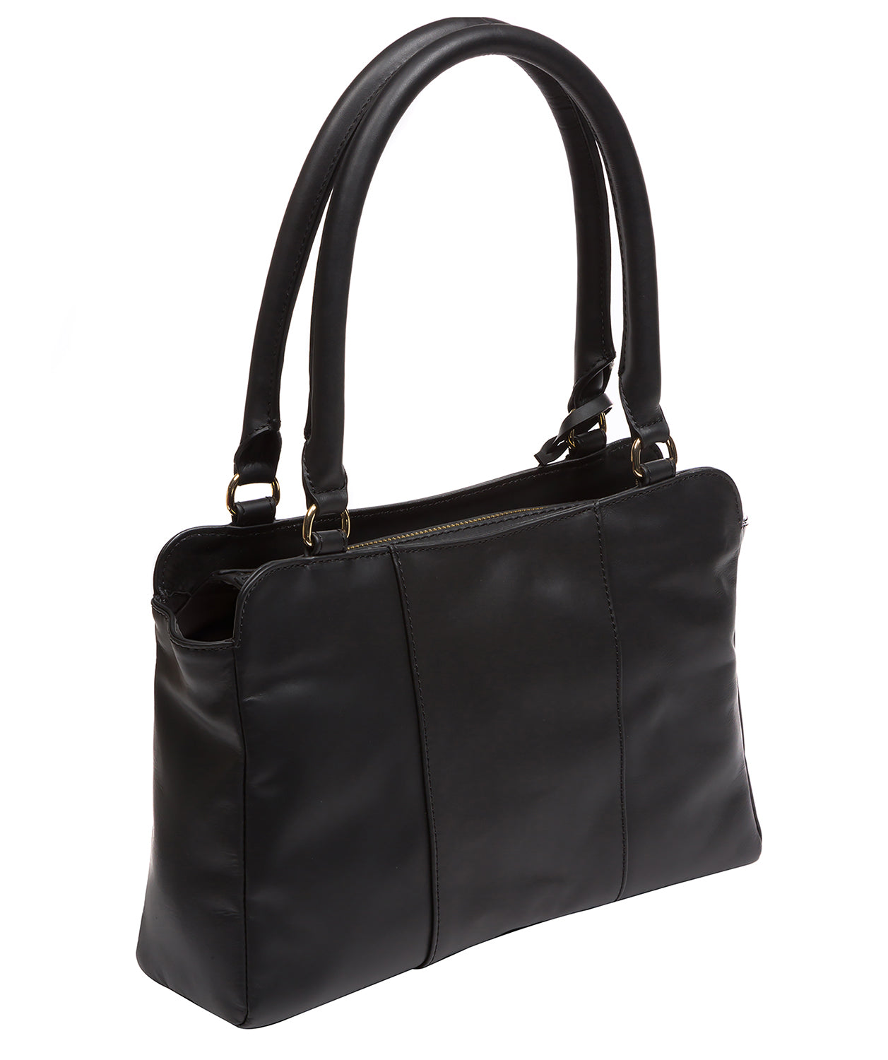 Brianna handbag crescent-shaped front pocket detail