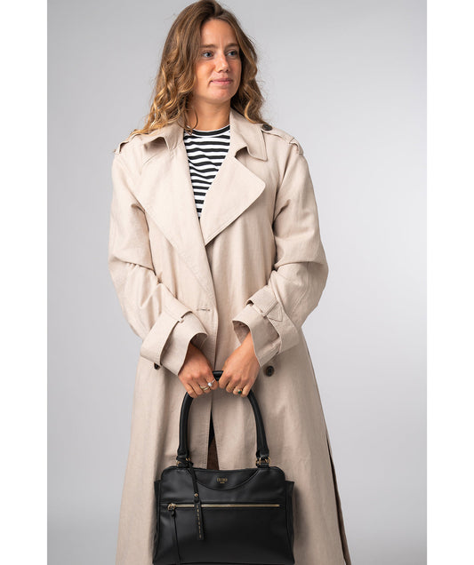 Brianna handbag interior slip pockets and storage compartments