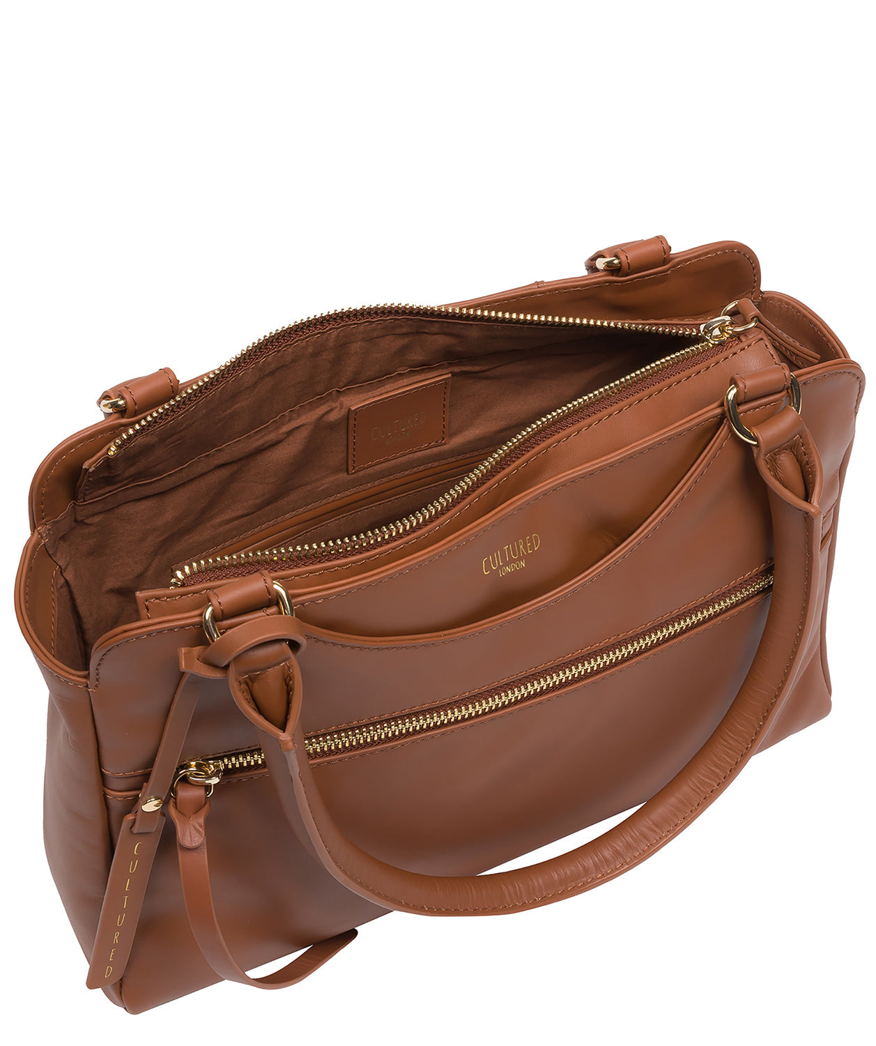 interior two slip pockets and spacious compartment