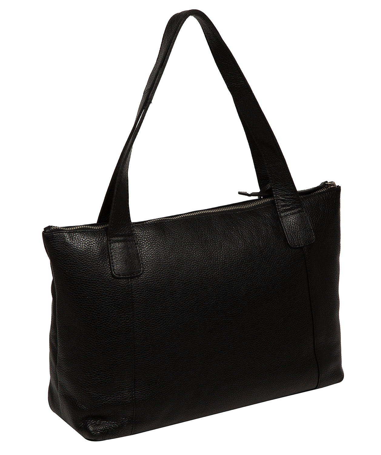 Interior view showing zip pocket and slip pocket storage