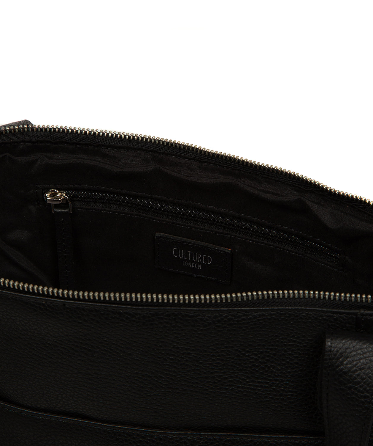 Marina tote bag top view with zip-over closure